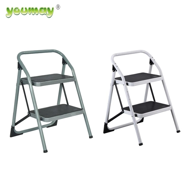 2 STEP FOLDING STEP STOOL LADDER WITH HANDRAIL