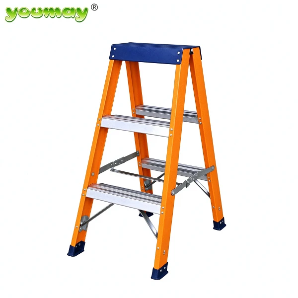 Fiberglass A Frame Step Ladder, Lightweight Non-Conductive Step Stool For Electrician & Home Use suppliers