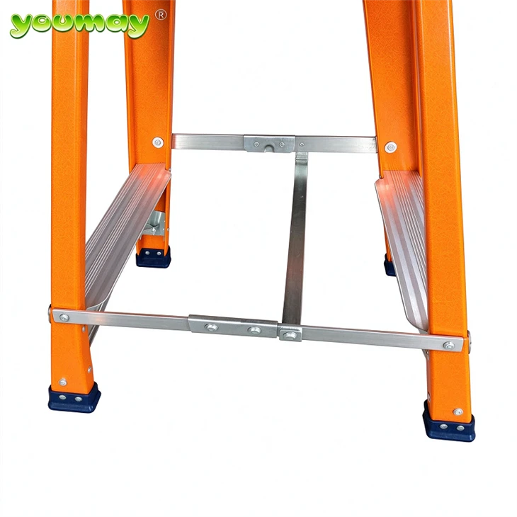 Fiberglass A Frame Step Ladder, Lightweight Non-Conductive Step Stool For Electrician & Home Use high quality