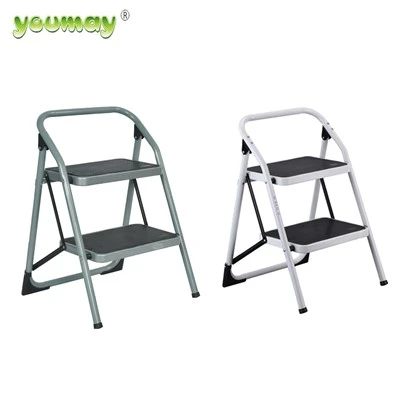 2 STEP FOLDING STEP STOOL LADDER WITH HANDRAIL
