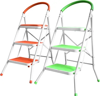 Heavy-DutySteel Ladder With Round Handrails